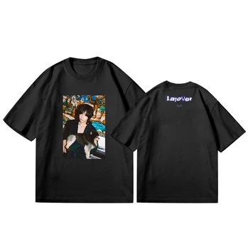 Y2K Mujeres Tops KPOP V ESCALA Gráfica T-shirt de Verano de la Mujer Casual de Algodón Superior Retro Harajuku Par T-Shirt
