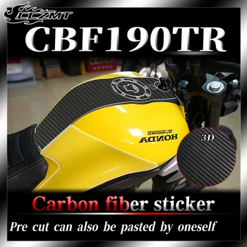 Para Honda CBF190TR de la etiqueta engomada 3D de fibra de carbono de la etiqueta engomada del tanque de combustible etiqueta engomada de la película de protección transparente de la etiqueta engomada modificada accesorios