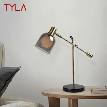 TYLA Nórdicos Simple Arte Posmoderno lámpara de Mesa, Lámpara de Escritorio LED de Iluminación para el Hogar Estudio Dormitorio Decoración