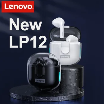 Lenovo LP12 Auricular Bluetooth Inalámbrico de Auriculares 5.1 Translúcido Compartimento de Carga de los Auriculares HD Dual Micrófono de los Auriculares Llamada de 250mAh