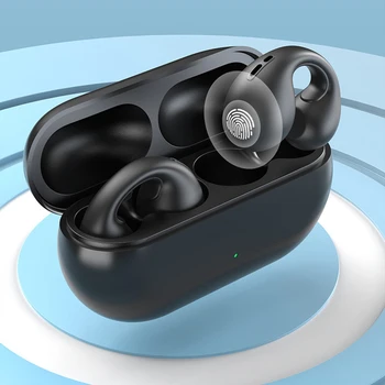 TWS Inalámbrica Bluetooth Auriculares de Conducción Ósea Auricular Estéreo de alta fidelidad de la Música con Clip de Oreja a Oreja Pendiente de Deportes Auriculares Con Micrófono