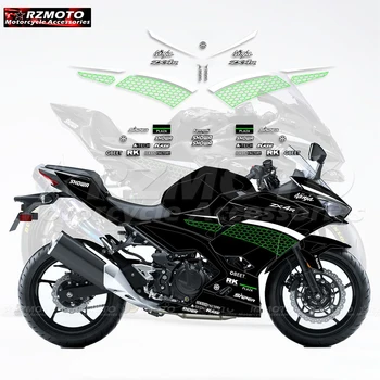 La motocicleta de la etiqueta Engomada de carrera del Cuerpo de la Decoración del Tanque de Motor Logotipo de Carenado Parabrisas Casco de Calcas para Kawasaki NINJA400 ZX-4R
