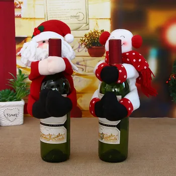Botella De Vino De La Tapa De La Bolsa De Navidad Vino De La Decoración De La Decoración De La Botella De Vino De Vacaciones Ropa Botella De Vino De Regalo De Empaquetado De La Pac