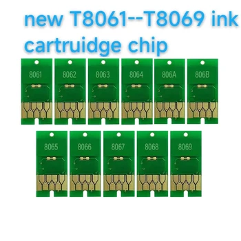 9 \11Color Nueva T8061-T8069 Cartucho de Tinta con Chip Para Epson SureColor P6080 P7080 P8080 P9080 Impresora Compatible con 9 Colores/Set 700ML