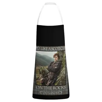 Outlander En Starz T ShirtI Gustaría un Whisky en las Rocas el Delantal de la Casa Y el Delantal de Cocina Para Estilista de Uñas
