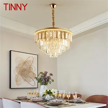 METÁLICO de Oro Araña Colgante de la Lámpara Postmoderna de Lujo de la Luz de Casa Luminaria LED para la Sala de estar / Comedor