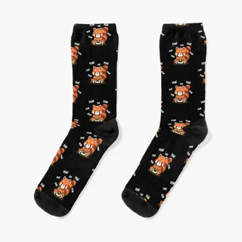 El Panda rojo Calcetines Divertidos calcetines de mujer climatizada calcetines de fútbol masculino de calcetín