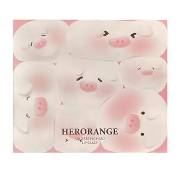 ELECOOL 2023 Pink Pig Lip Glaze Conjunto de Mate de Terciopelo Líquido lápiz Labial Rojo Lipgloss Tinte Para Labios coreana de Cosméticos de Maquillaje Kit de Caja de Regalo