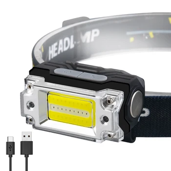 300LM LED linterna de Cabeza IPX4 Impermeable Clip de la Tapa la Luz del Sensor de Movimiento de 5 Modos de Iluminación para Adultos Corredor de Camping Escalada al aire libre