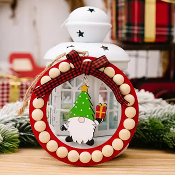 La navidad Colgante fiestas de Navidad Adornos del Árbol de Exquisita Madera Perla Gnome Hueco Decoraciones para el Hogar Festival Festivo