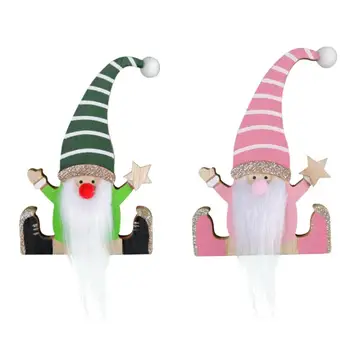 De Madera De Navidad Gnome Portátil Elf Adorno Reutilizables Colgando Manualidades Accesorios Decorativos Para Fiestas Alféizares De Ventanas De Los Dormitorios