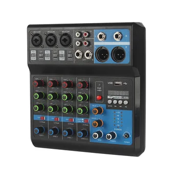 JIY pequeño 5-modo de mezclador de grabación en vivo de DJ teléfono móvil de la tarjeta de sonido USB Bluetooth mezcla digital efector