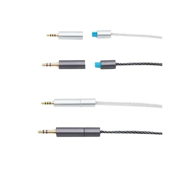 Auriculares Cable de Actualización 3 en 1 Plateado para IE300 IE600 IE900 MMCX Negro