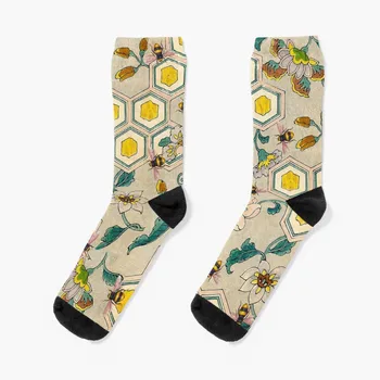 La MIEL de ABEJAS ,COLMENAS de abejas Y FLORES de la PRIMAVERA de la Apicultura de la Colección de Calcetines medias de compresión para las Mujeres personalizado calcetines