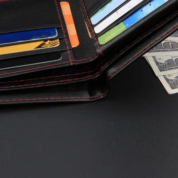 De Cuero genuino de Rfid Protección de Billeteras para Hombres de la Vendimia Delgado Corto Multi de la Función de ID de la Tarjeta de Crédito Titular de la Bolsa de Dinero