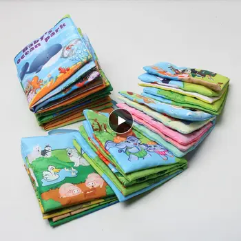 Suave Animal Paño Libro Infantil Bebé Tranquilo Libros Educativos Cochecito Sonajero Juguetes Recién Nacido Bebé De Juguete De Aprendizaje Educativo Paño Libro