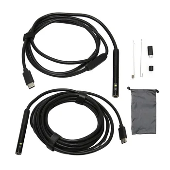 Wireless WiFi Endoscopio HD 2MP Industrial Tipo C de Carga IP67 Impermeable Endoscopio de Doble Lente Amplio Ángulo de visión para Tablet