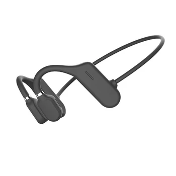 La Conducción ósea de los Auriculares Inalámbricos Bluetooth 5.0 Auriculares TWS Impermeable Ligero Deporte Auriculares con Micrófono Negro