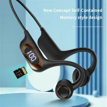 Tws Auriculares de Oído-gancho de la Conducción de Aire de Alimentación de la Pantalla Digital de alta fidelidad de Sonido 5.3 Soporte de Tarjeta Tf No En la oreja los Auriculares Portátiles