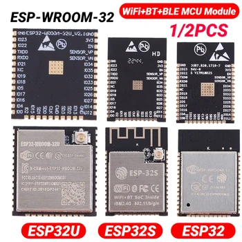 2/1PC ESP32-WROOM-32 ESP32 WROOM ESP-32 Módulo Inalámbrico de Doble Núcleo de CPU de MCU de la Junta de WiFi-BT-BLE Módulo ESP32-WROOM-32U ESP-32S ESP32