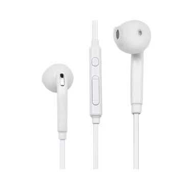 3.5 mm Negro Cable de los Auriculares En la oreja los Auriculares Con Micrófono Para Huawei, Xiaomi S6 Teléfono Móvil Auriculares Auriculares