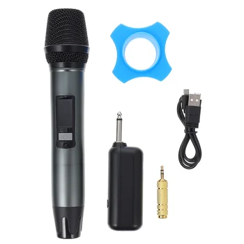 Micrófono inalámbrico de Karaoke Sistema Universal Portátil de Mano Dinámicos Micrófonos Inalámbricos UV Receptor de Micrófonos