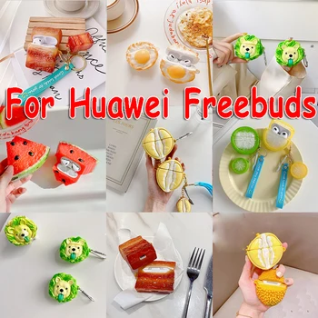 La moda Enfriar los Alimentos Tapa para Huawei Freebuds Pro Caso de Silicona Capa de Auriculares Caso de Huawei Brotes 4i Funda Freebuds 3 de Caja de Carga