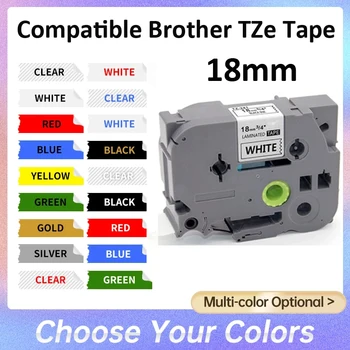 Multicolor 18mm tze241 tz141 etiqueta de cinta Compatible ptouch impresoras tze etiqueta cintas laminadas tze-241 tz-241 tz241 tz641 ptouch