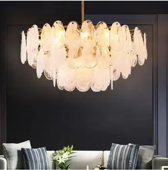 Post-moderna de la simple luz de la lámpara de araña de lujo atmósfera creativa sala de estar comedor dormitorio diseñador Americano lámparas de cristal de