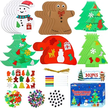 La navidad Rompecabezas Juegos de Pegatinas muñeco de Nieve de BRICOLAJE Scrapbooking Diario de la Decoración de los Niños de los Niños de Juguete de Papel del Regalo de Navidad Nuevo