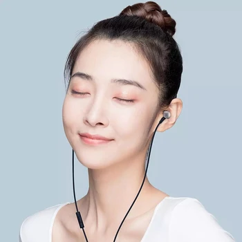 Para Xiaomi auriculares con cable Cápsula de Auriculares de 3,5 mm En la Oreja los Jack de auriculares con Control de alambre Para xiaomi Huawei