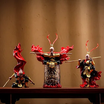Regalos Para El Gran Sabio de Tian Qi, Sun Wukong Artesanías de Decoración, Cerámica Shiwan Casa, en el Escritorio de Oficina