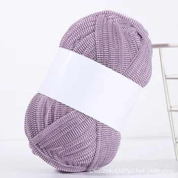 100g de Malla de Hilo Suave Tela de Color de Hilo para Tejer a Mano Tejidas Bolsa de DIY Alfombra tejida a Mano de Material