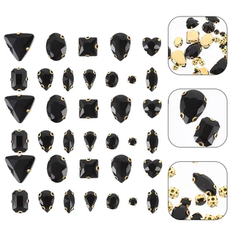 130 Pc DIY Ropa Accesorios de diamantes de Imitación de Cristal Bolsas de Materias textiles de Vestir Fabricación de Adornos