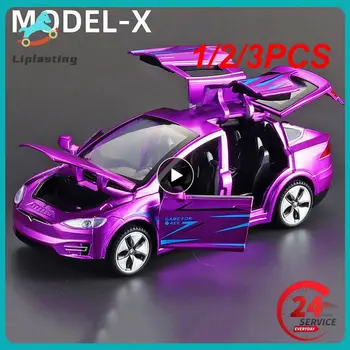 1/2/3PCS Tesla MODEL X de Aleación Modelo de Coche Diecasts & Vehículos de Juguete Coches de Juguete Envío Gratis Kid Juguetes Para los Niños Regalos de Navidad Boy