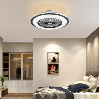 Moderno Ventilador de Techo de Luz Kit de Montaje empotrado de 3 la Velocidad de la Lámpara del LED Regulable W/Remoto Dormitorio