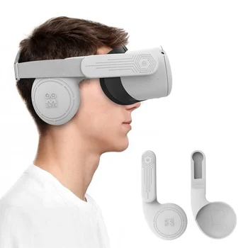 De silicona orejeras para Oculus Quest 2 VR Auriculares de Sonido Mejorados Solución VR Accesorios de Reducción de Ruido Orejeras-Gris