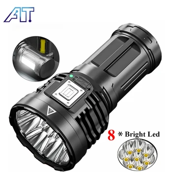 8 de la Linterna de LED del Poder más Elevado LED Linternas USB Recargable de la MAZORCA de la Luz 4 Modo al aire libre, Montar a Acampar Táctica de la Antorcha de la Linterna