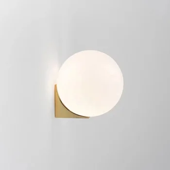 La personalidad creadora de arte de la pared de la lámpara simple bola de cristal de la decoración del pasillo de la habitación de la mesita de luz de pared