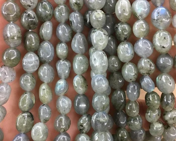 Labradorita Pepita de Perlas Natural de Cuentas de Piedra 8-10 mm 15