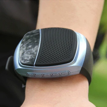 Bluetooth-Compatible con los Deportes de Música Radio FM Reloj de Carga USB Ejecución de Reloj de Pulsera de Reloj de Alarma de Audio para Correr/Senderismo