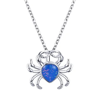 Exquisito el Cangrejo Azul del Collar para las Mujeres Hermosas de Cristal de Lentejuelas de Cangrejo Encanto Kawaii Gargantilla de Cadena de BRICOLAJE Accesorios de la Joyería Regalos 2023