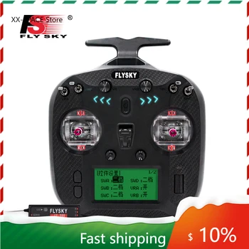 FLYSKY FS-ST8 2.4 G 10CH HORMIGA RGB Ayudante de 3.0 Transmisor de Radio con FS-SR8 Receptor para Avión RC Coche Barco Robot Drone FPV