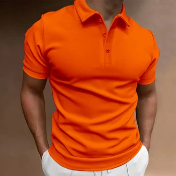 La Moda Diaria De Los Hombres Tops Camisetas Transpirables Botón Casual De Cuello Cómodo Gimnasio Leightweight Camisetas