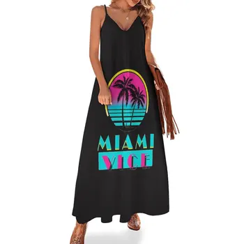 Miami Vice Vestido sin Mangas, chic y elegante vestido de noche de las señoras de los vestidos de las mujeres de 2023 vestidos para eventos especiales