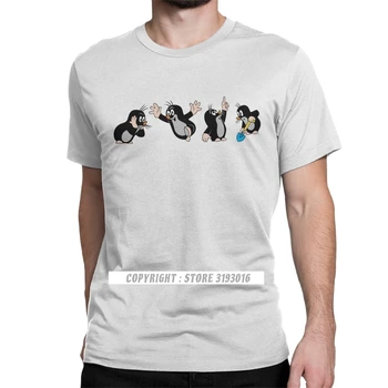 La novedad Europea Mole Comics Camiseta para los Hombres de Algodón de la Camiseta de Krtek Poco Maulwurf Lindo de la Historieta Camisa Camisetas Streetwear